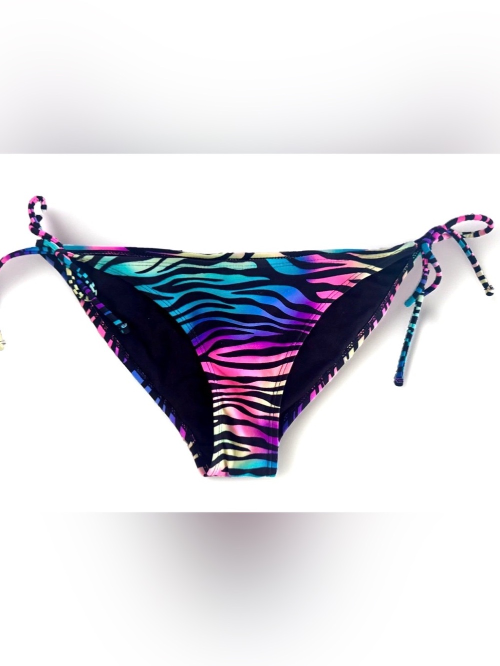 💦OCEAN PACIFIC💦 MULTI NEON TIGER STRIPE STRING BIKINI BOTTOM